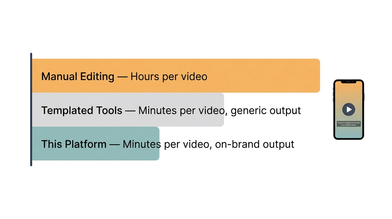 Platform comparison vs manual editing and other tools